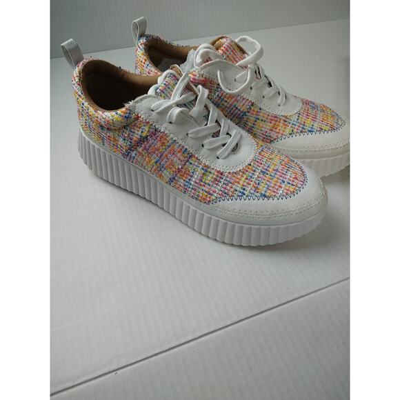 Zodiac Woman 9M Cooper Rainbow Multi Color Weave Lace Up Shoes - Picture 5 of 12